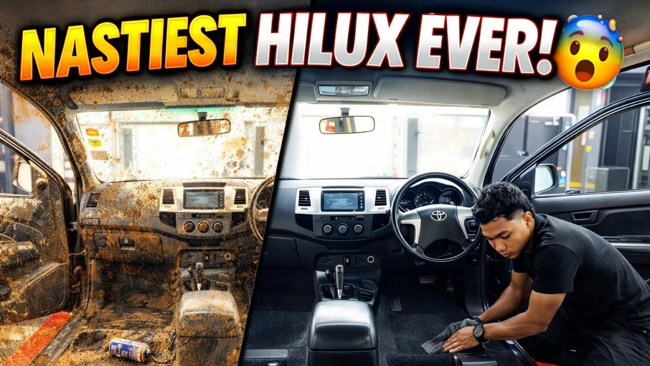 Extreme Interior Detailing on the NASTIEST Toyota Hilux!