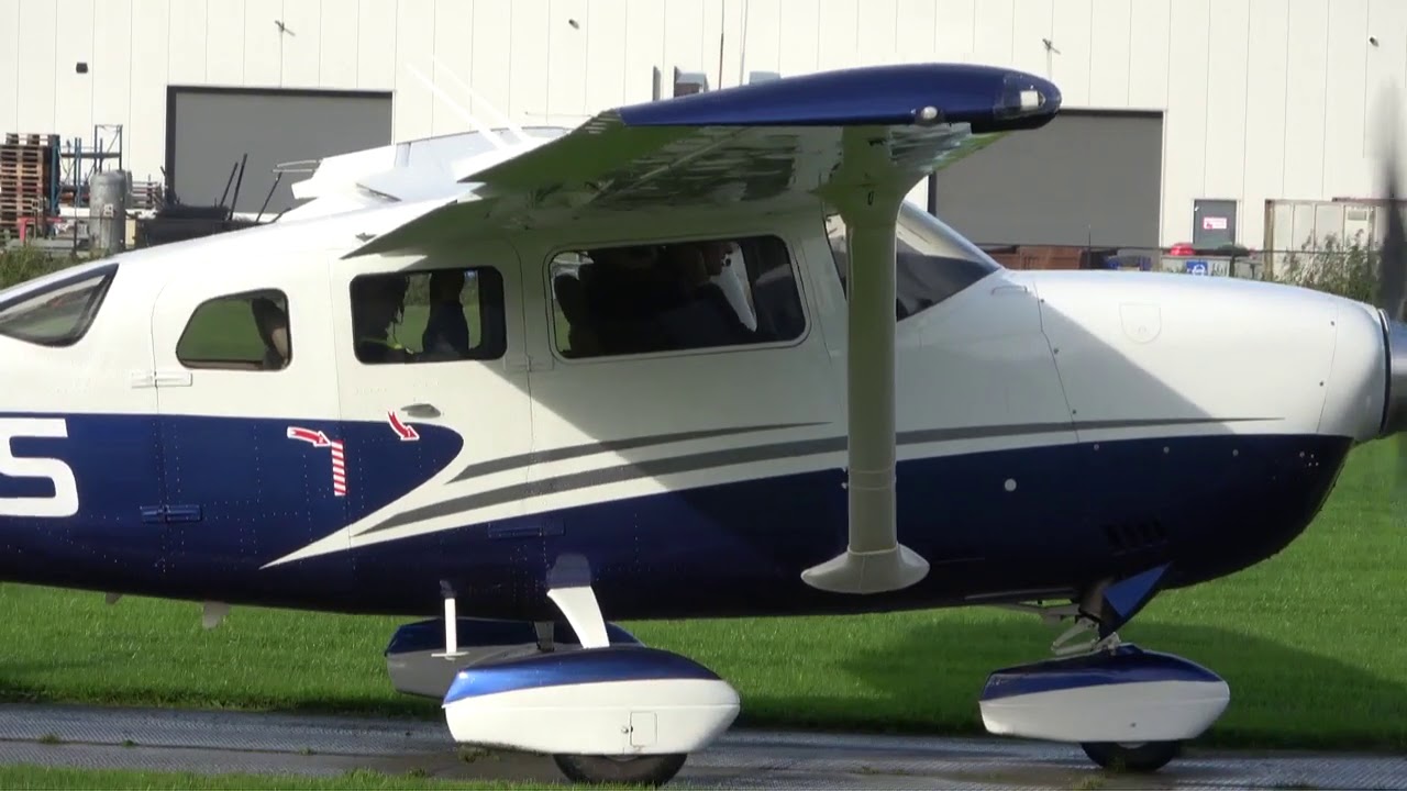 Cessna T206H Turbo Stationair Takeoff Hoogeveen Airport