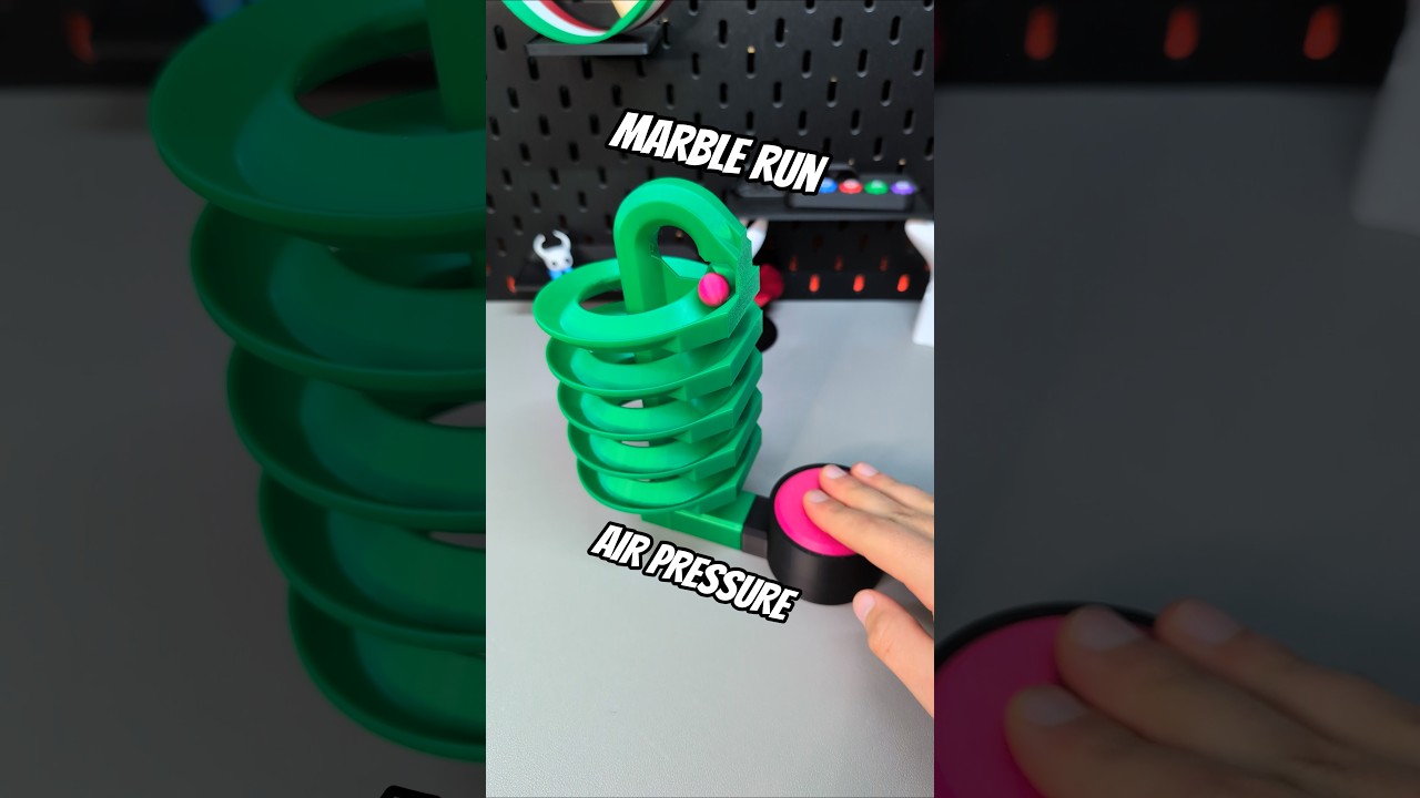 3D Printed Air Pressure Marble Run