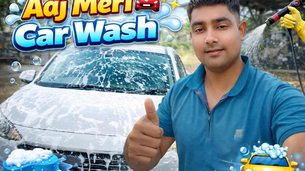 Aaj Maine apni car ki washing krayi, lekin ek ho gya nuksaan 🤭||