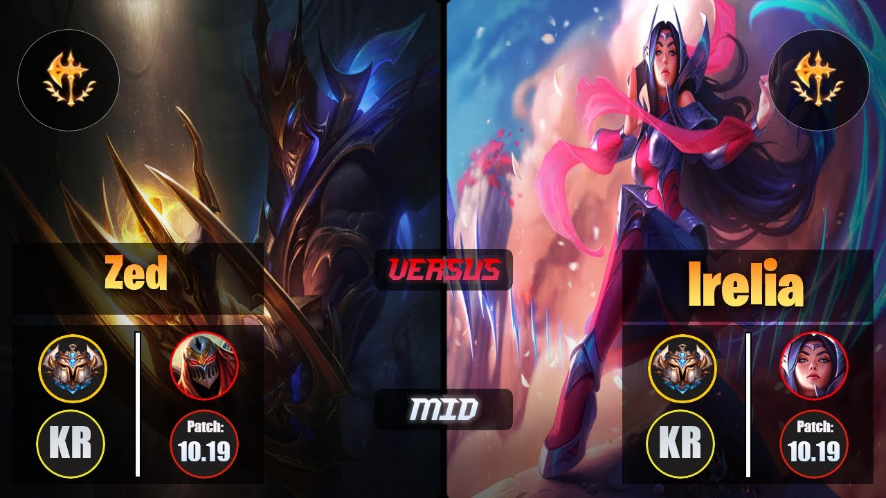 Challenger ZED [Conqueror] (Mid) VS  IRELIA - Challenger KR Patch 10.19