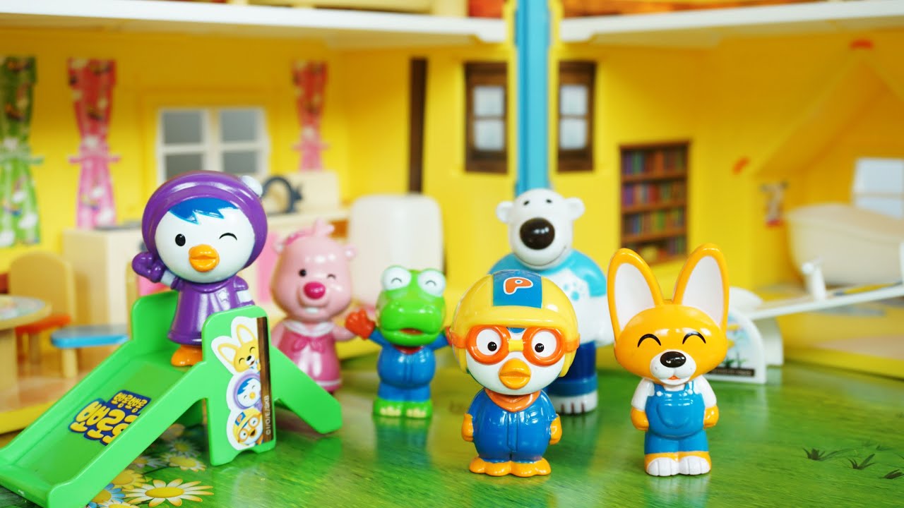 뽀로로 하우스 플레이세트 & 뽀로로 구조대 장난감 놀이 1 toys pororo house playset ep.1 игрушки Pororo дом спасения 1