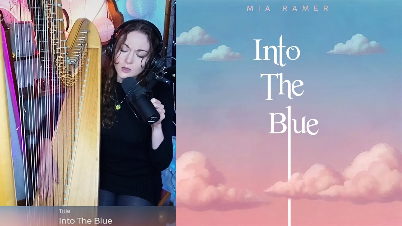 Into The Blue - original loop song on pedal harp