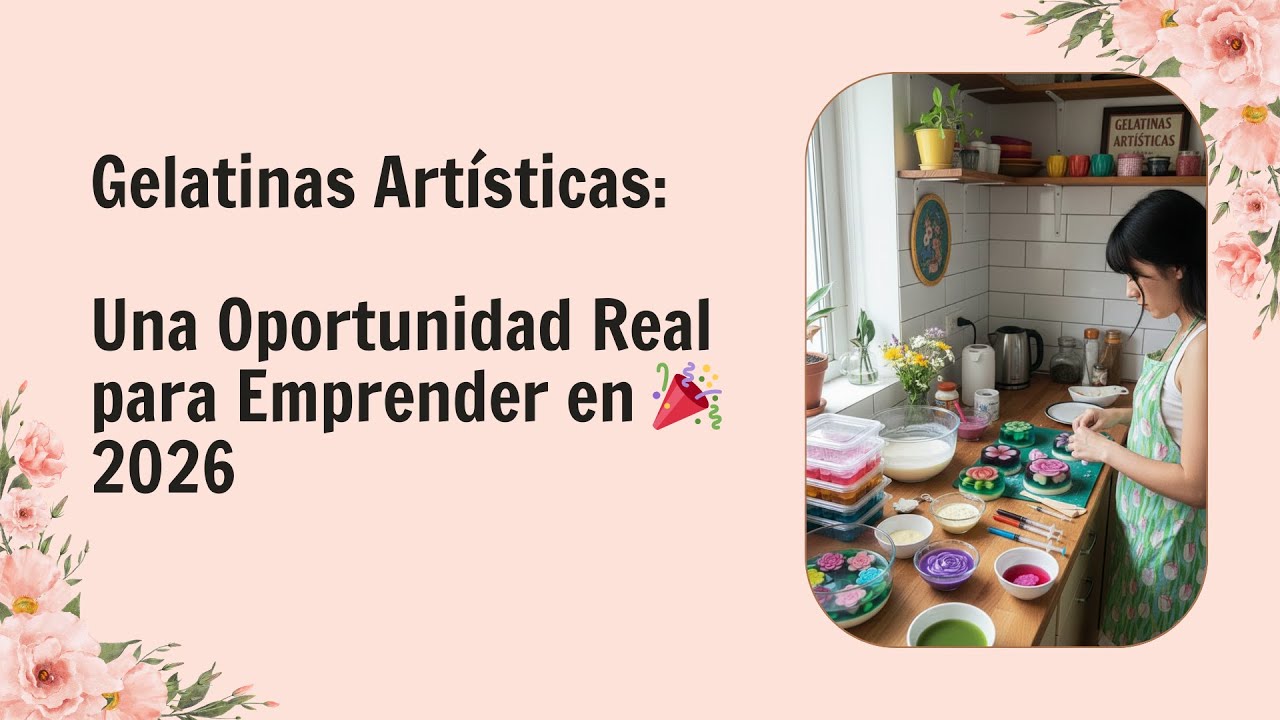Gelatinas Art&iacute;sticas:   Una Oportunidad Real para Emprender en 🎉2026