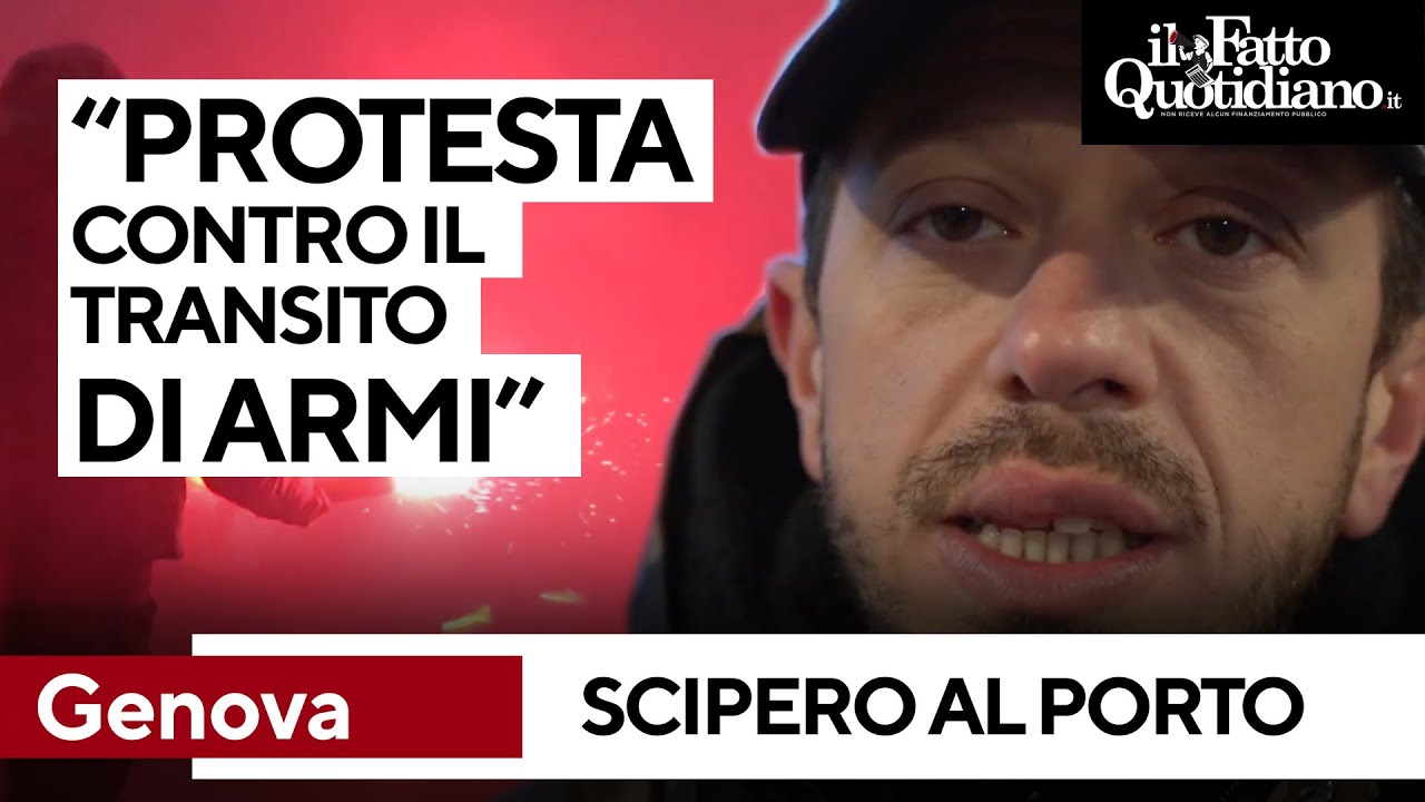 Genova, sciopero dei portuali contro il transito di armi: 