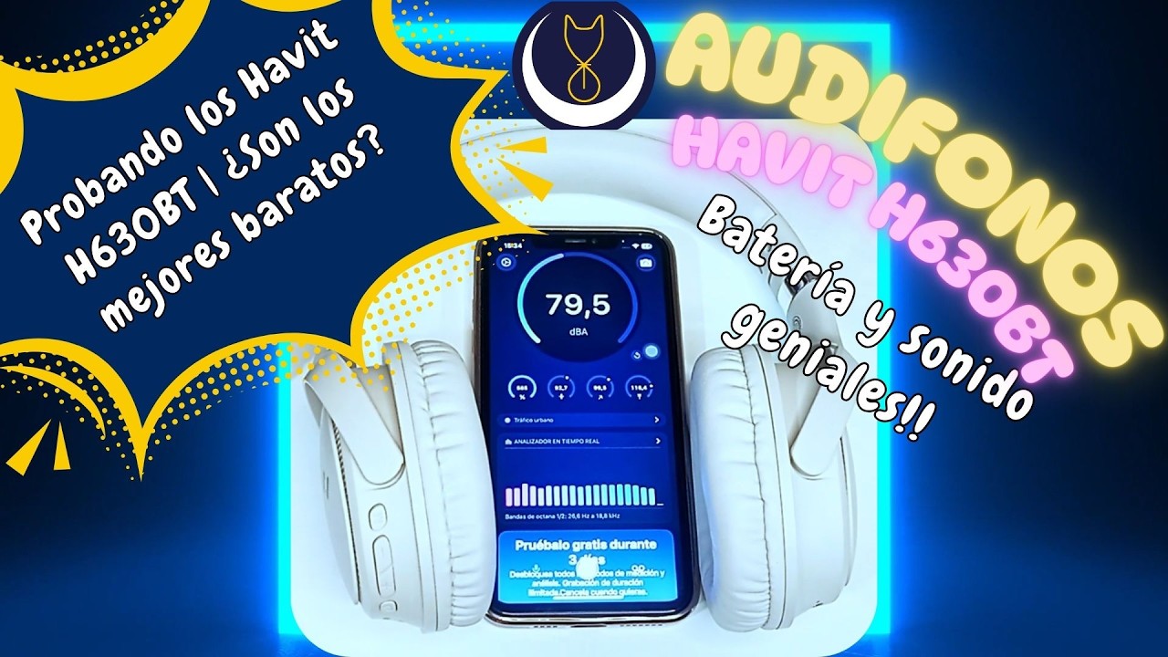 Havit H630BT  ¡7 a 10 días sin cargar! 😱¿La mejor batería en audífonos Bluetooth? prueba 2026