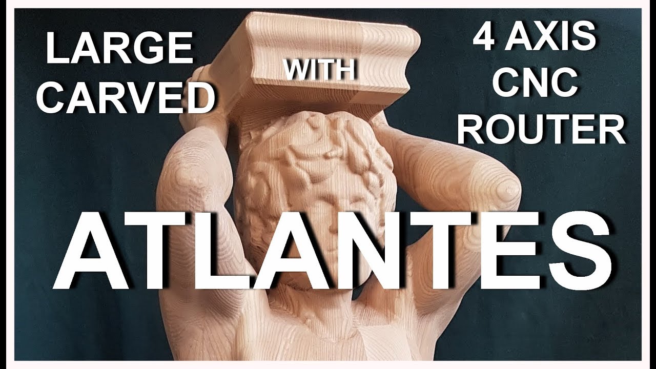 Large carved ATLANTES with 4 axis CNC router