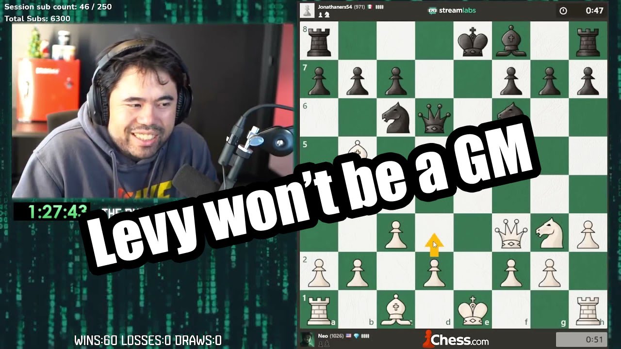 Hikaru doesn't believe Levy can become a GM