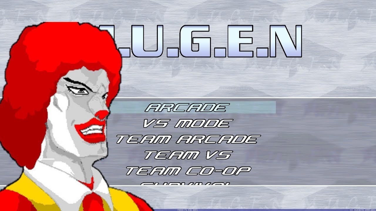 M.U.G.E.N: Ronald Mcdonald: Arcade