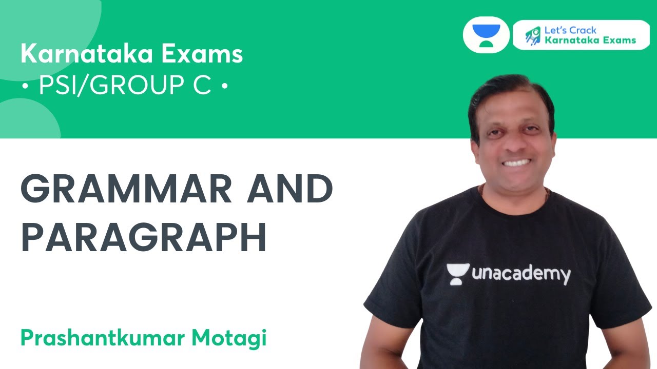 Grammar and Paragraph | Karnataka Exams | Prashant Motagi