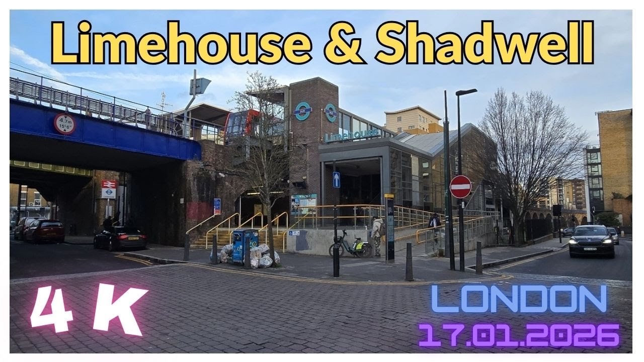 Exploring East London on Foot: Limehouse to Shadwell || London || 4K || 17.01.2026
