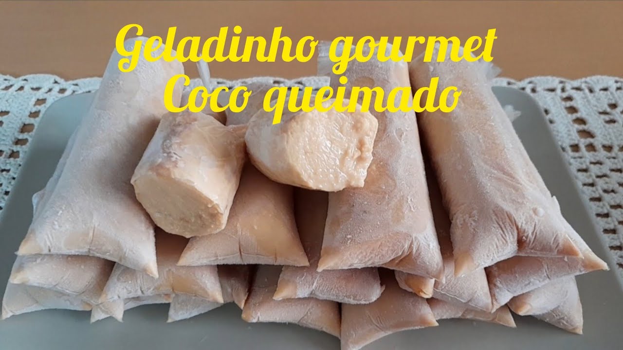 GELADINHO GOURMET DE COCO QUEIMADO