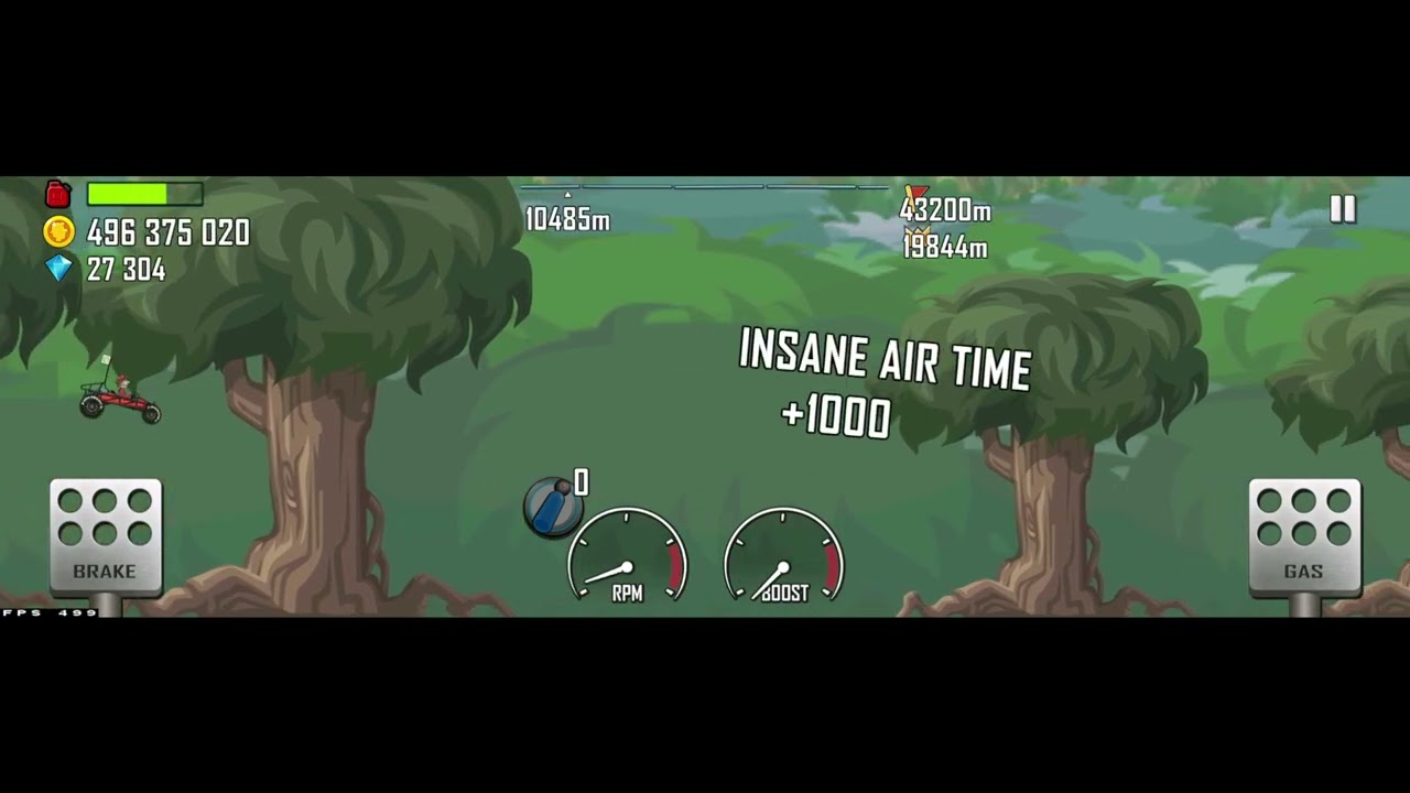 Hill Climb Racing. Dune Buggy + Jungle 30335 meters. New Record!