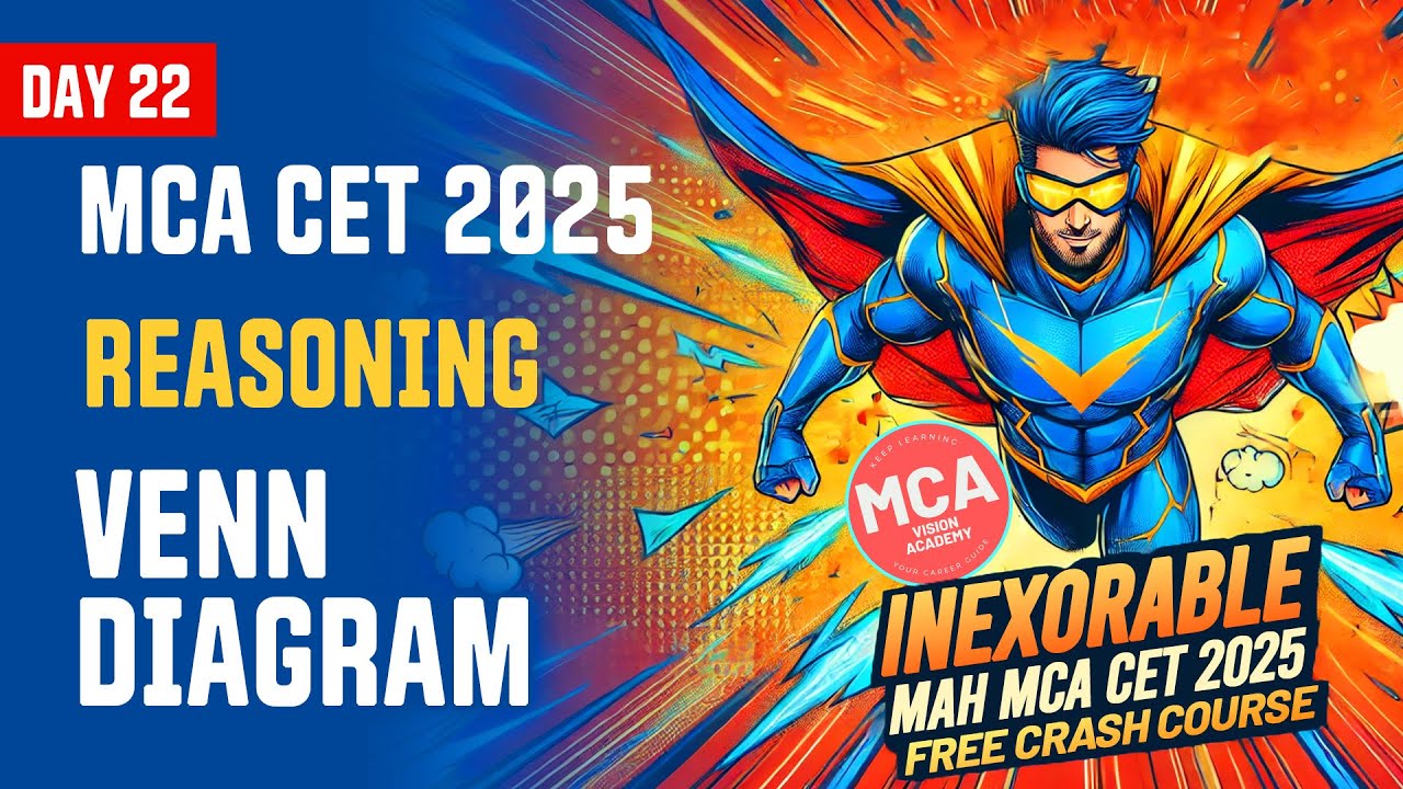 Reasoning Venn diagram for MAH MCA CET 2025 | DAY 22 🚀 INEXORABLE Free Crash Course 🔥