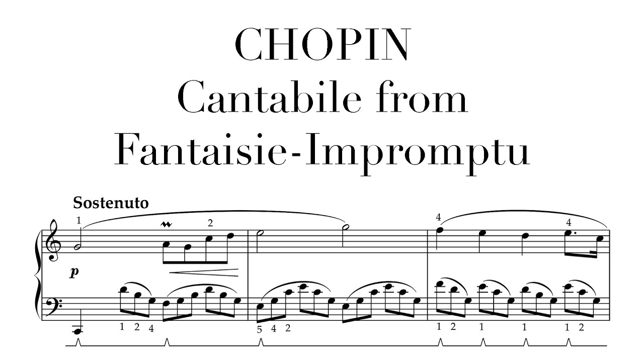 Chopin: Cantabile from Fantaisie-Impromptu - Easy Arrangement