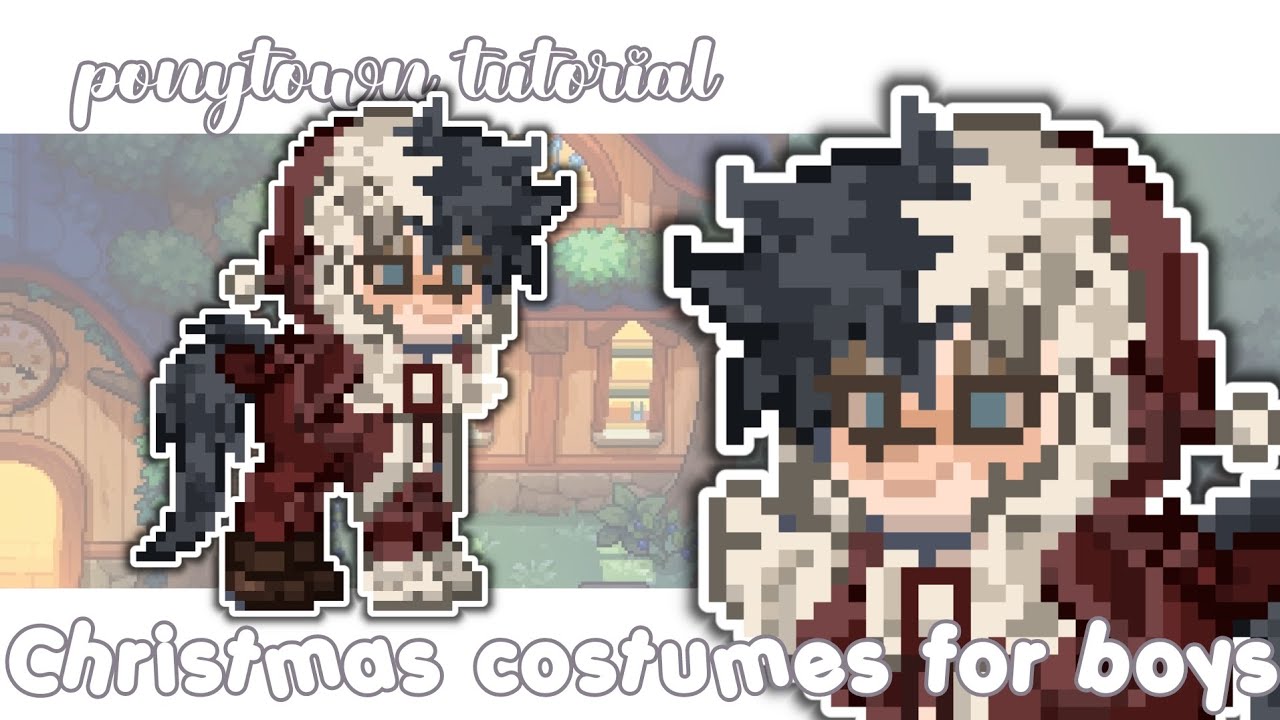 ✮⋆˙ 🎄Pony Town⋆˙  ∘₊✧─Christmas Boy Tutorial─✧₊∘  •°HOLIDAY EDITION SKIN°•  ⋆˙ by szha ⋆˙