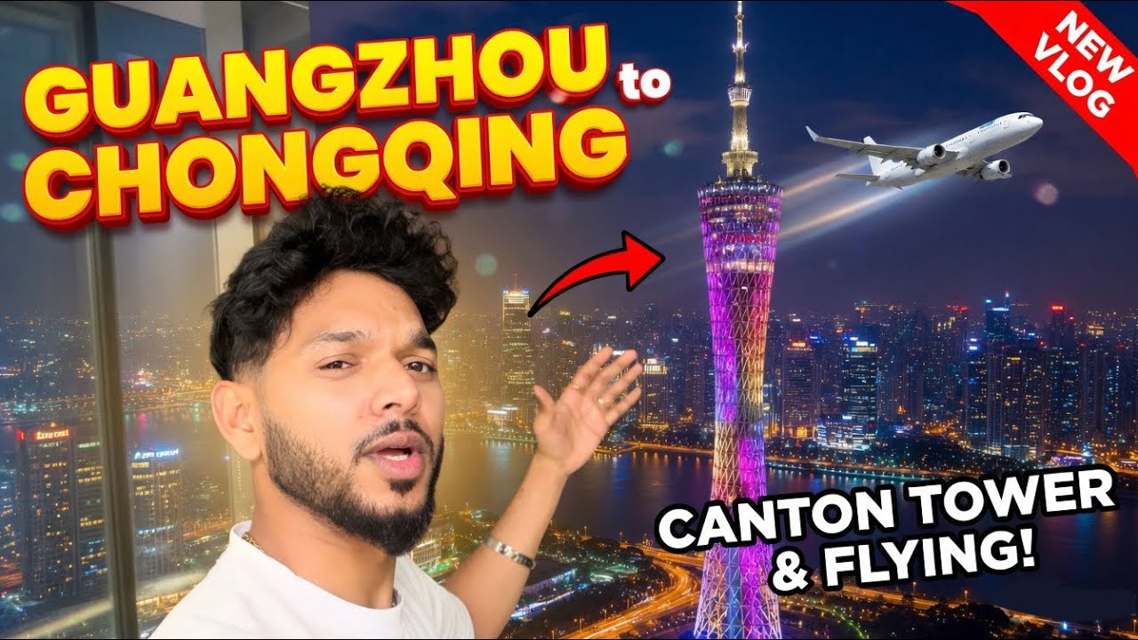 Guangzhou City & Canton Tower | Exploring China’s Most Futuristic City ✈️ Flying to Chongqing Vlog