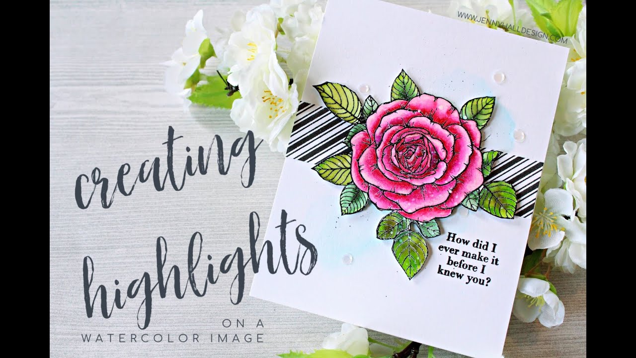 Creating highlights on a watercolor image with Jenny Hall