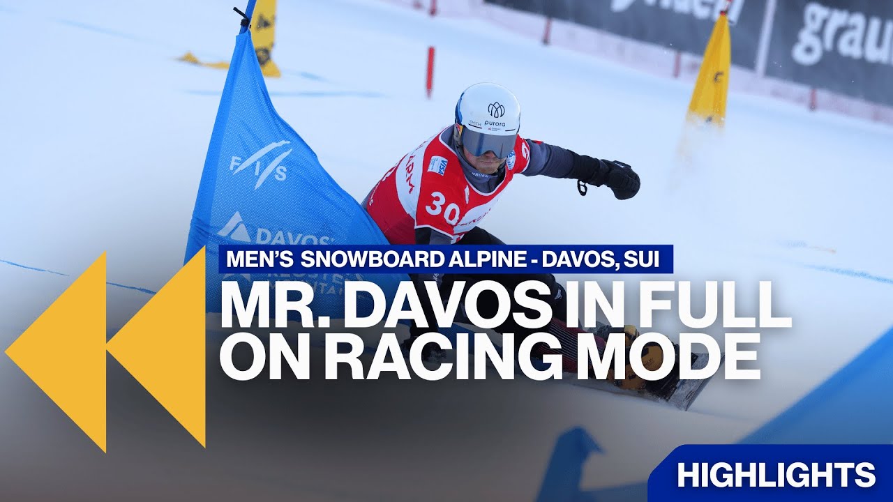 Arvid Auner in full on racing mode in Davos | Highlights | FIS Snowboard