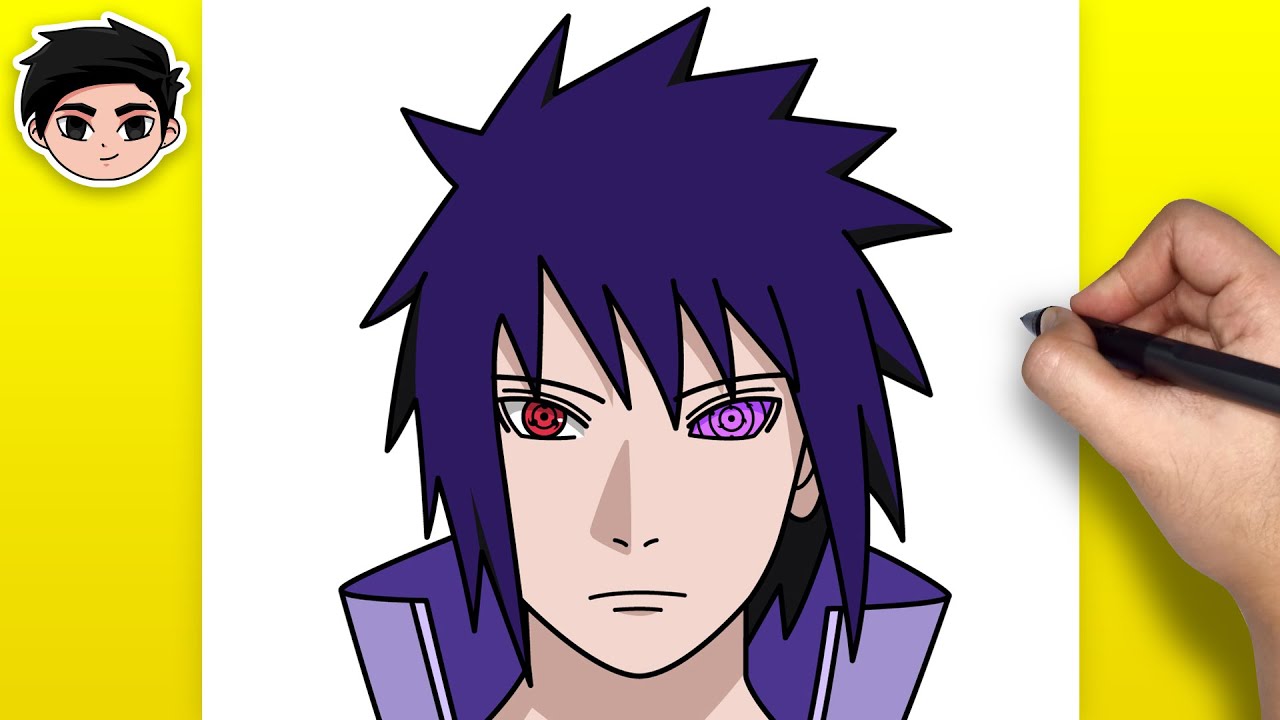 How to Draw Sasuke Uchiha from Naruto | Easy Step-by-Step