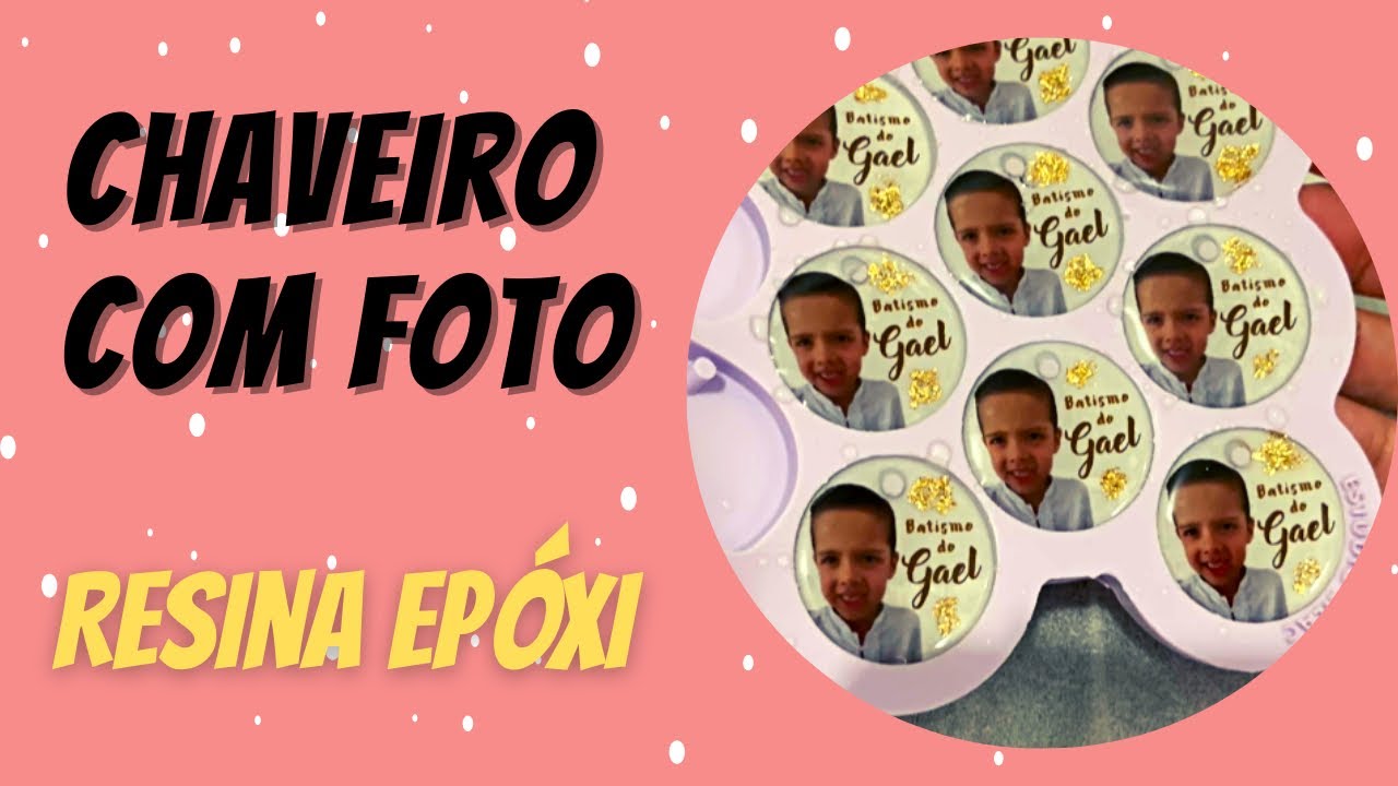 MINI CHAVEIRO COM FOTO DE RESINA EPÓXI - Fernanda Fernandes