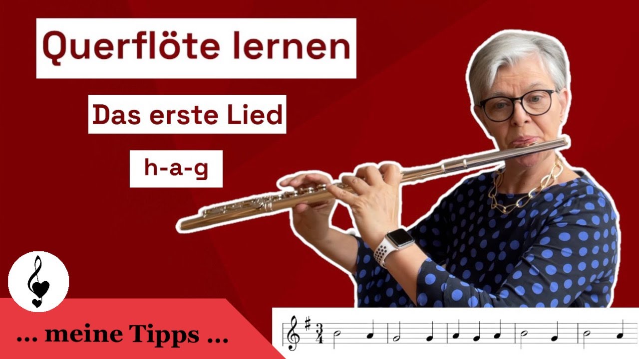 Das erste Lied | zum Mitspielen | #tutorial #querflöte #sheetmusic #ermutigung