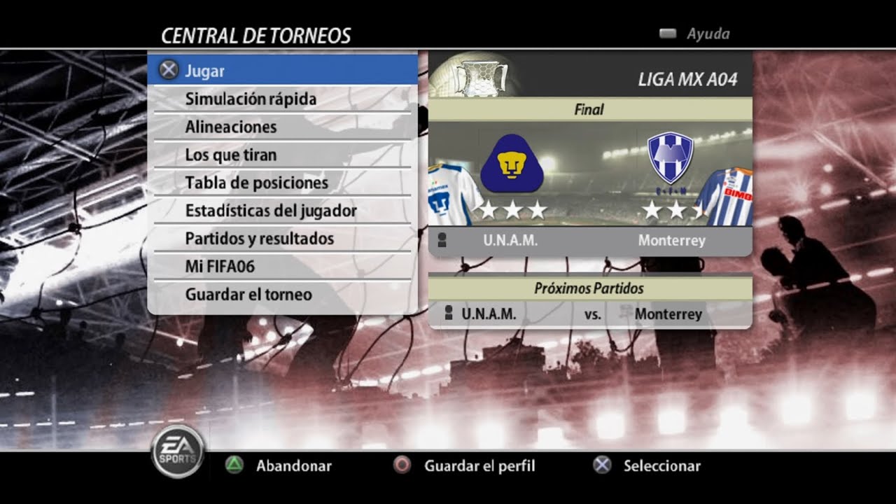 FIFA 06 (PS2) Gameplay | Pumas vs Monterrey | Final Liga Mexicana Apertura 2004