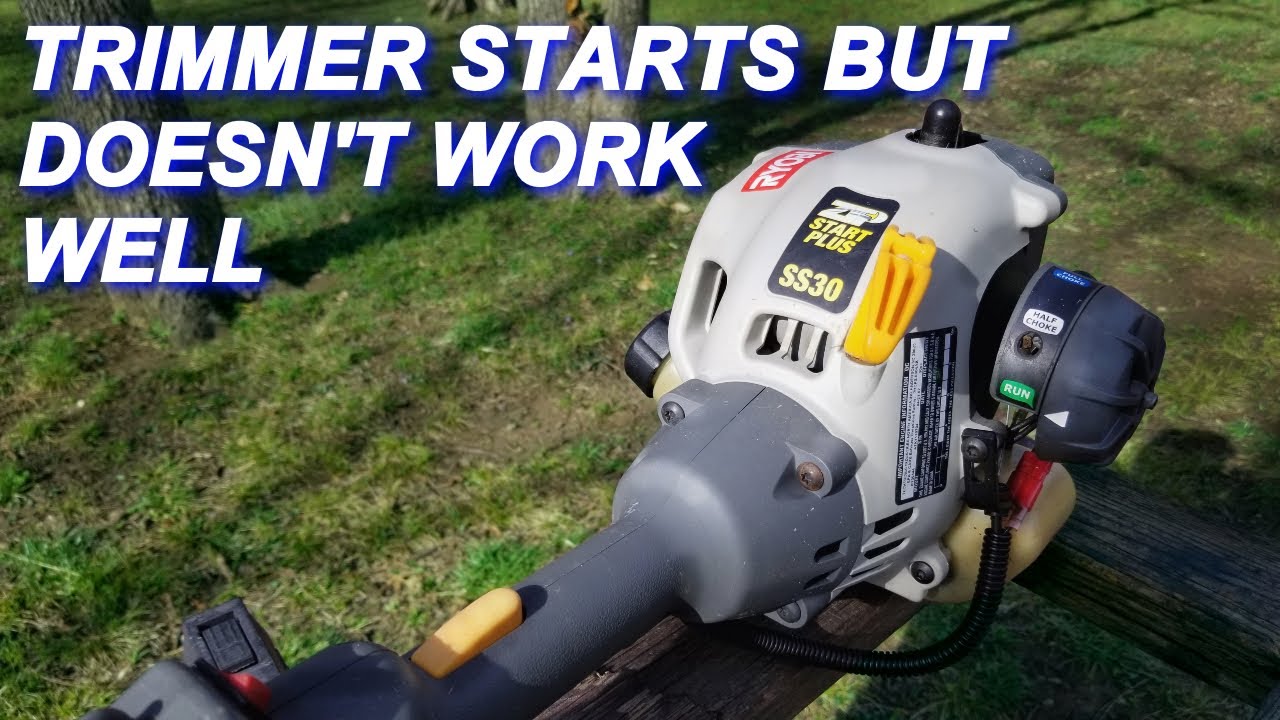 Ryobi trimmer starts but doesn't rev up when squeezing trigger