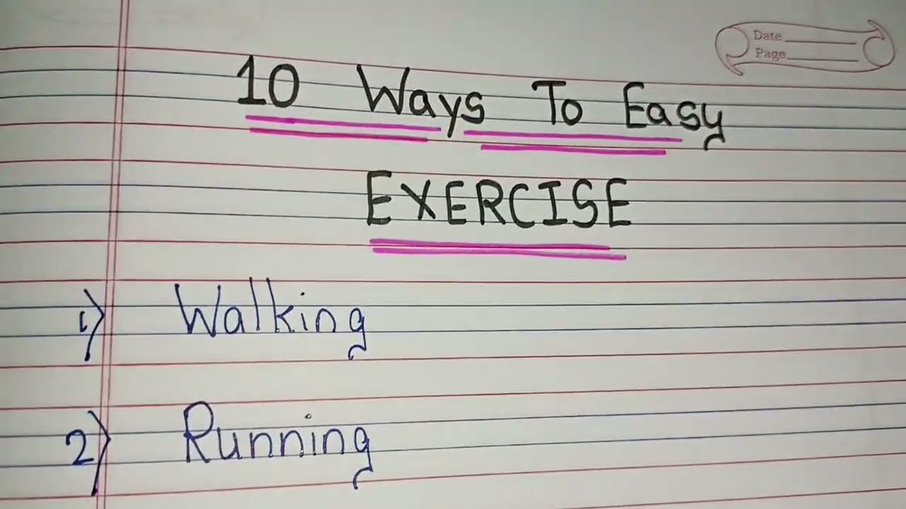 Easy Exercise Names // 10 Ways to Ease Exercises // 10 Easy Exercises in english