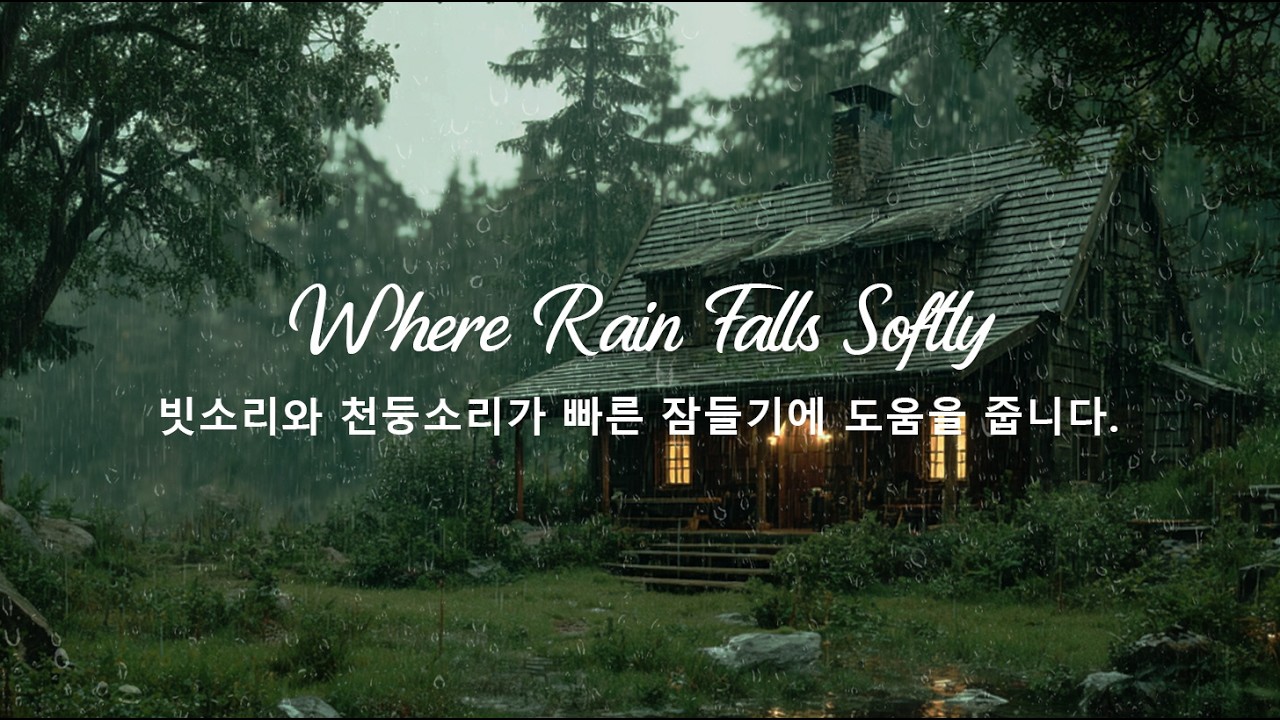 오늘 밤은 잔잔한 빗소리와 함께 더 편안하게 잠들어 보세요 | 빗소리가 숙면과 휴식을 도와줍니다