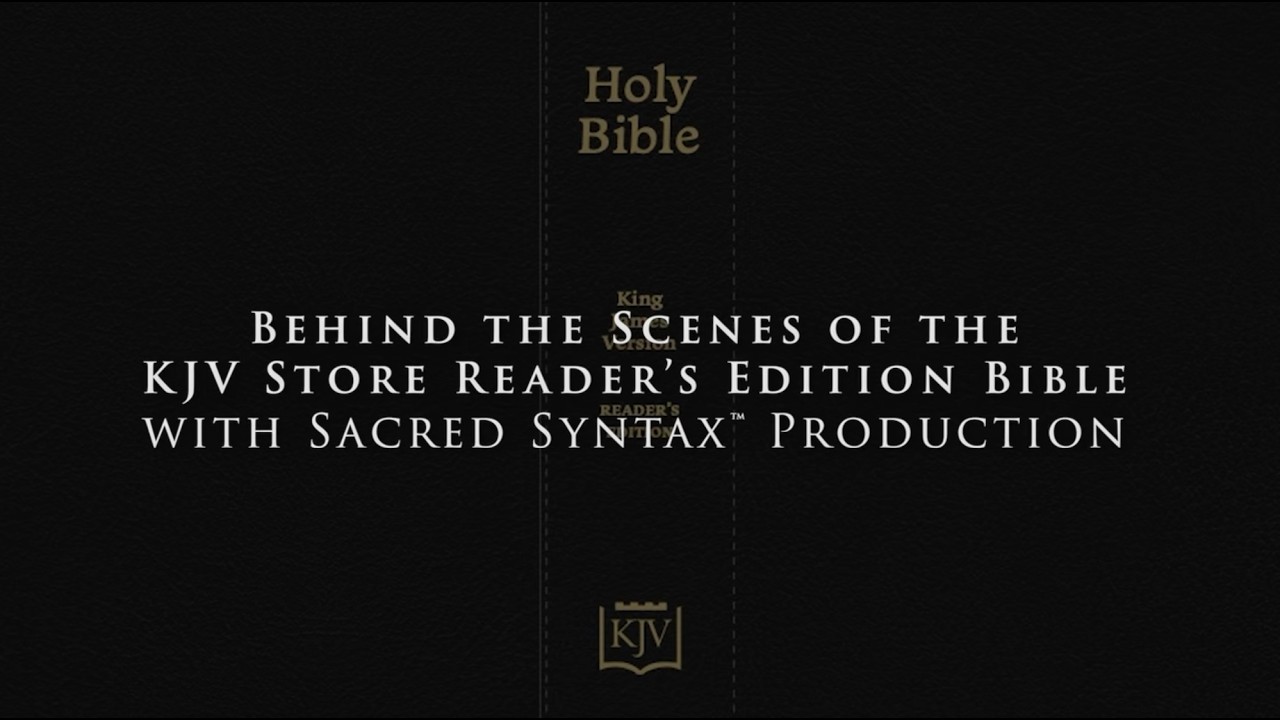 За кулисами производства Библии KJV Store Reader's Edition с Sacred Syntax™