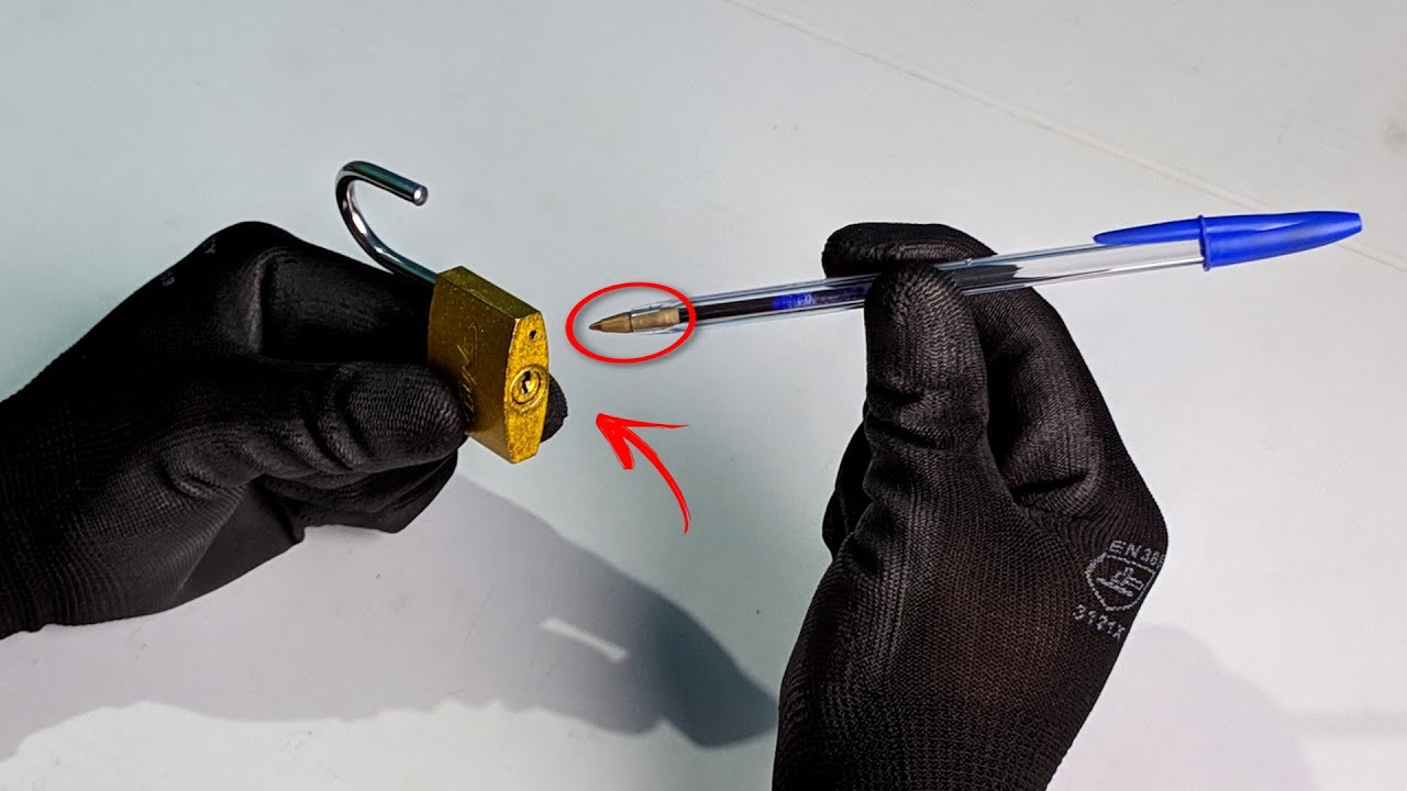 How to open a Lock | como abrir um cadeado usando uma caneta DIY