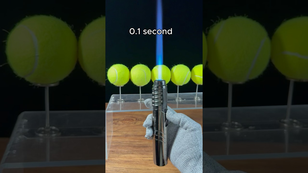 Powerful Lighter vs Tennis Ball