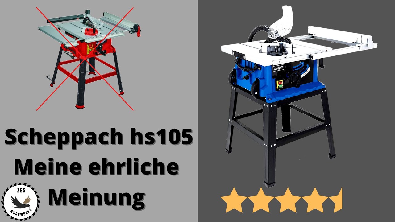 Scheppach HS105 Sägeblatt parallel zur Führungsnut einstellen und Vergleich mit Einhell TC-TS 2225U
