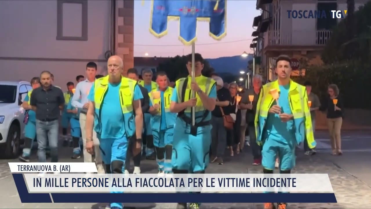 2025-08-06 TERRANUOVA B. (AR) - IN MILLE PERSONE ALLA FIACCOLATA PER LE VITTIME INCIDENTE