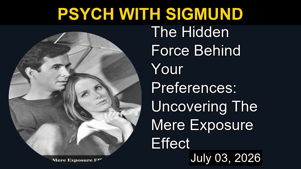 The Hidden Force Behind Your Preferences: Uncovering The Mere Exposure Effect | Psych with Sigmund