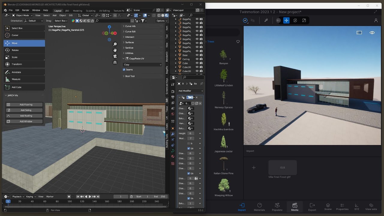 Videoguide - Import Architecture 3D in Twinmotion, Geometry, Materials, Texture, Mapping, UV, Assets
