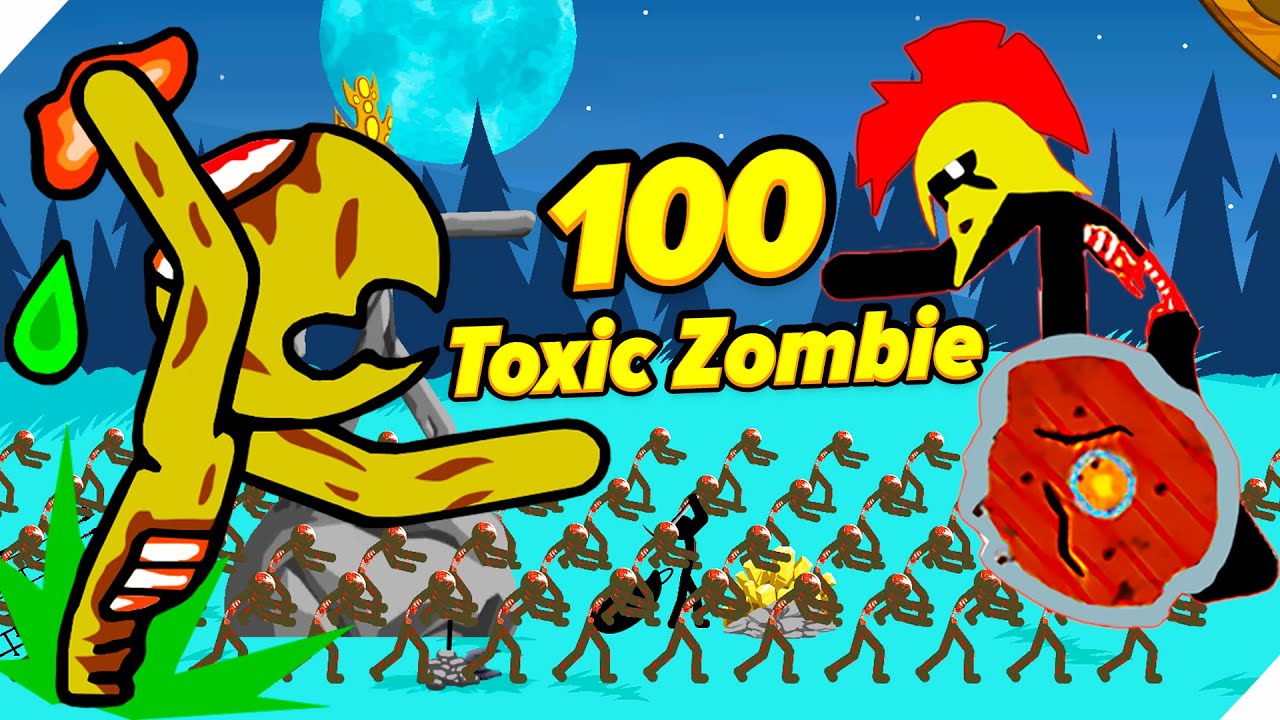 100 ТОКСИЧНЫХ ЗОМБИ ОПРАВИЛ НА ВРАЖЕСКИХ ЗОМБИ! - Stick war legacy update
