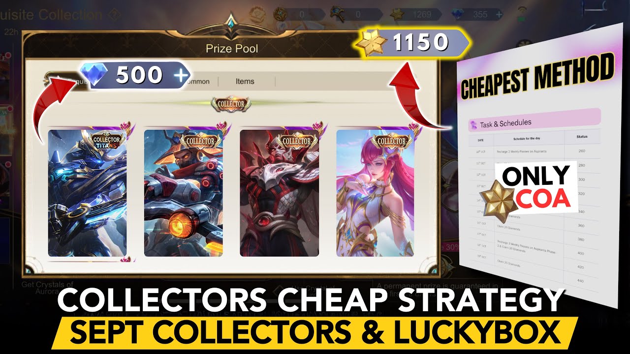 CHEAPEST STRATEGY FOR SEPTEMBER COLLECTORS & LUCKYBOX| COA + DIAS METHOD| 2 COLLECTORS METHOD