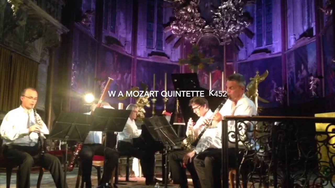 Mozart  K452 Htb:V. BARTHELEMY, Clar: C.CHIRON, Bas: M.BOYER, Cor: L. VALKENAERE, Pia R. CONIL.