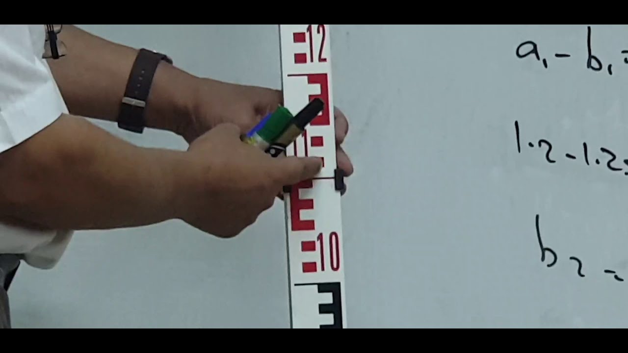 تصحيح خطا جهاز التسوية  Two peg Test