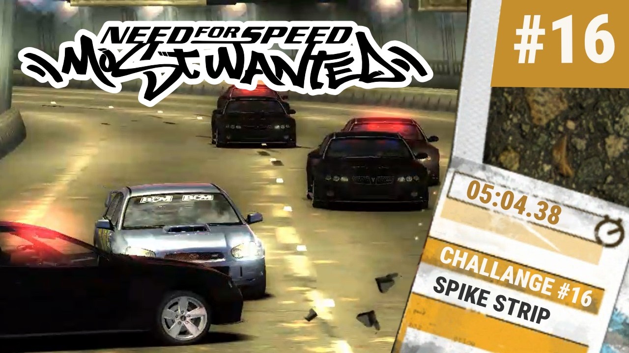 Challenge 16 – Spike Strip Dodge (2 Spike Strips) | NFS Most Wanted 2005
