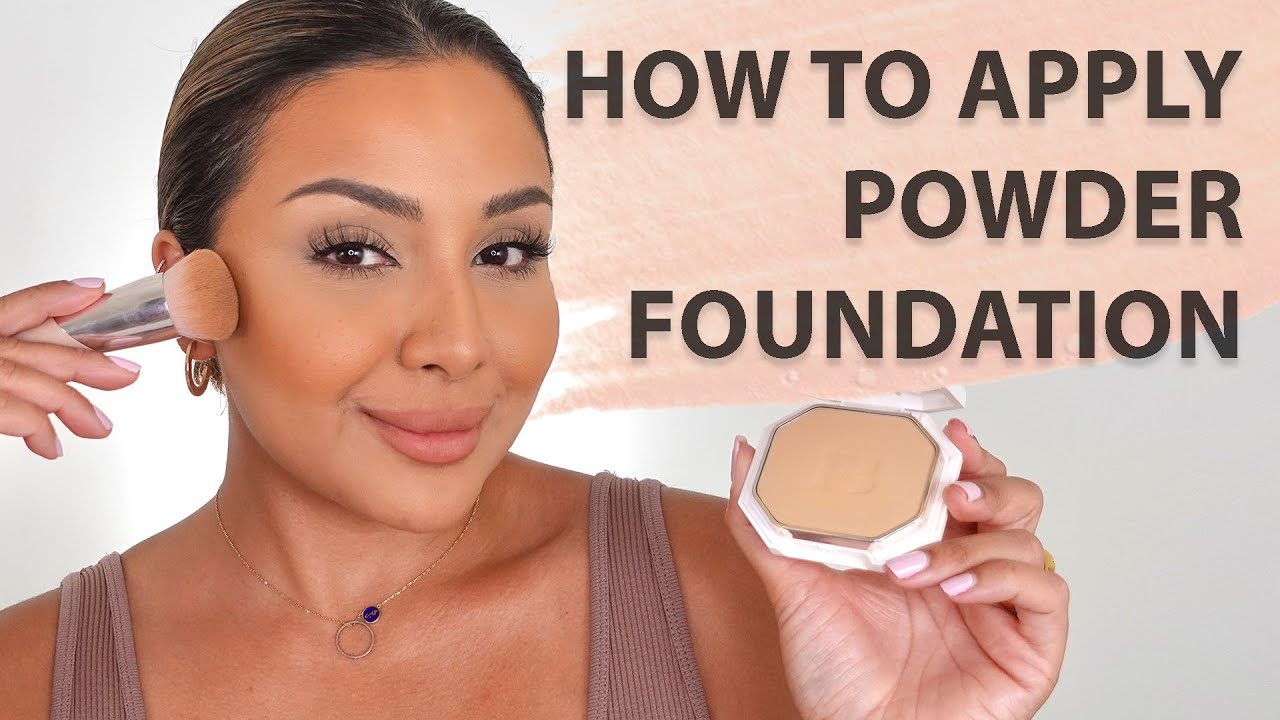 HOW TO APPLY POWDER FOUNDATION FOR BEGINNERS 2021 | NINA UBHI