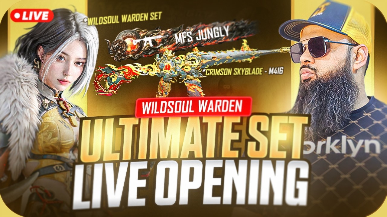 LIVE VERTICAL 🔥 Gilt Wildsoul Warden Set & Crimson Skyblade M416 Lucky Spin 🔫 PUBG Mobile