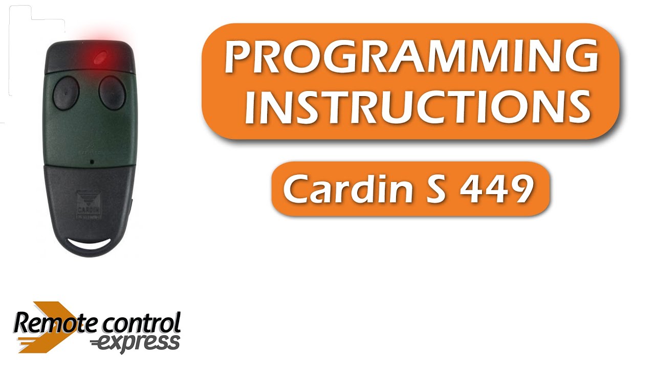 Programming my remote Cardin S 449