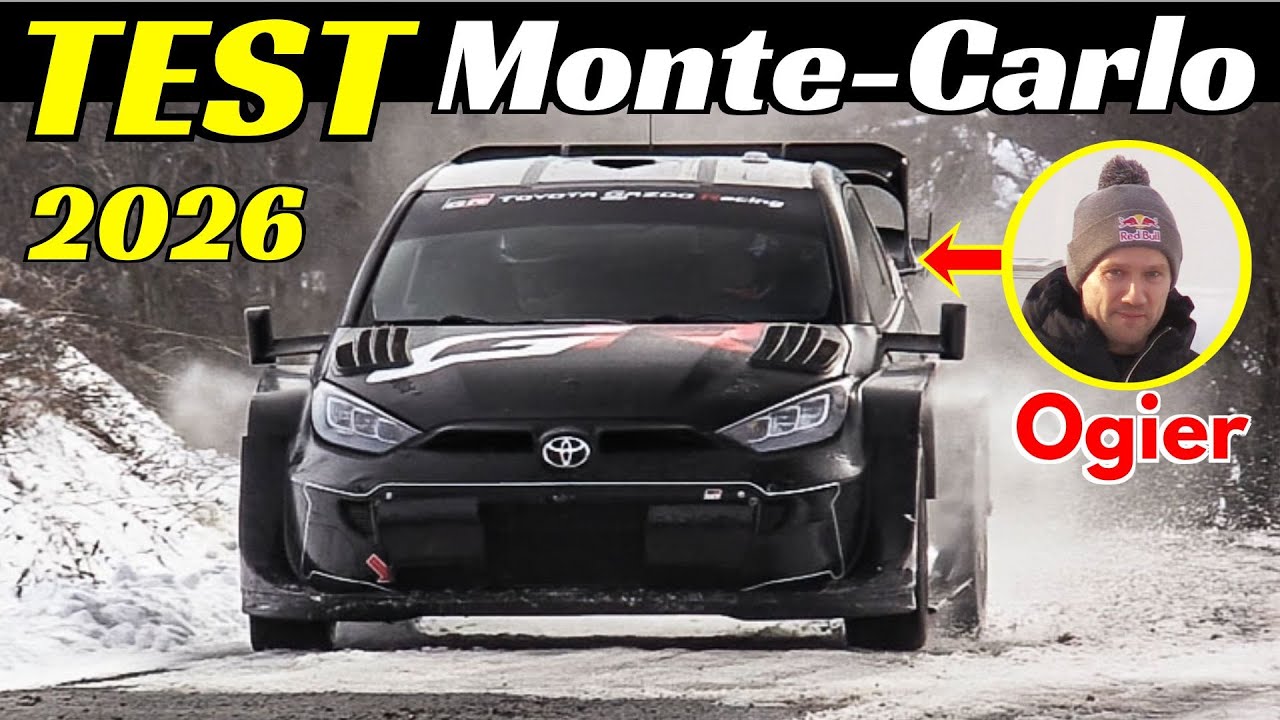 Test Pre WRC Rallye Monte-Carlo 2026, Sébastien Ogier/Vincent Landais, NO-HYBRID Toyota Yaris Rally1