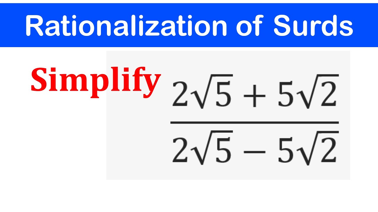How to Rationalize the denominator with a Surd | SHS CORE / ELECTIVE MATH