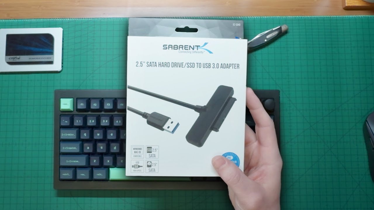 Как восстановить файлы со старого SSD &mdash; адаптер Sabrent SATA SSD на USB