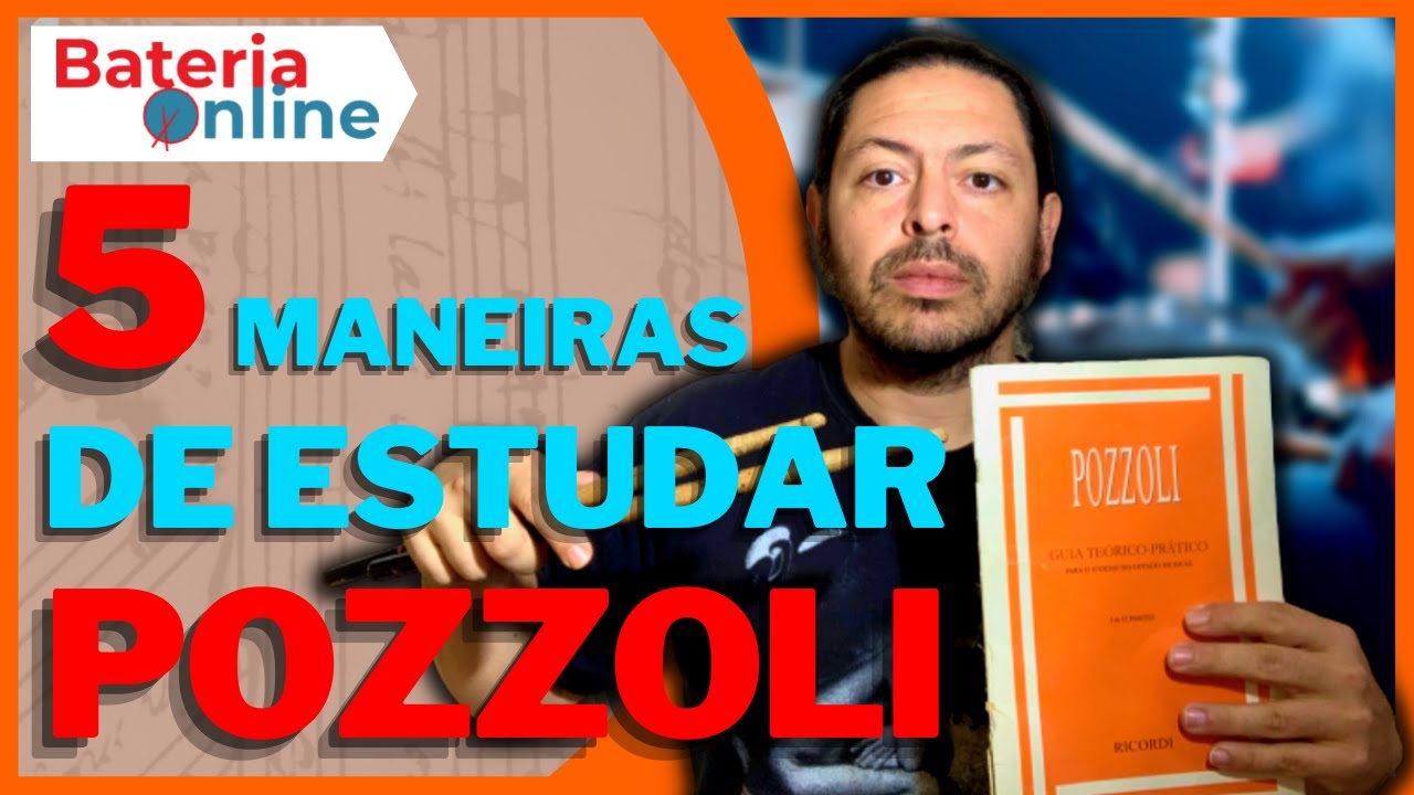 POZZOLI NA BATERIA 📙🤓 Aprenda rápido 🥁😃 5 Maneiras de tocar Pozzoli Na Bateria