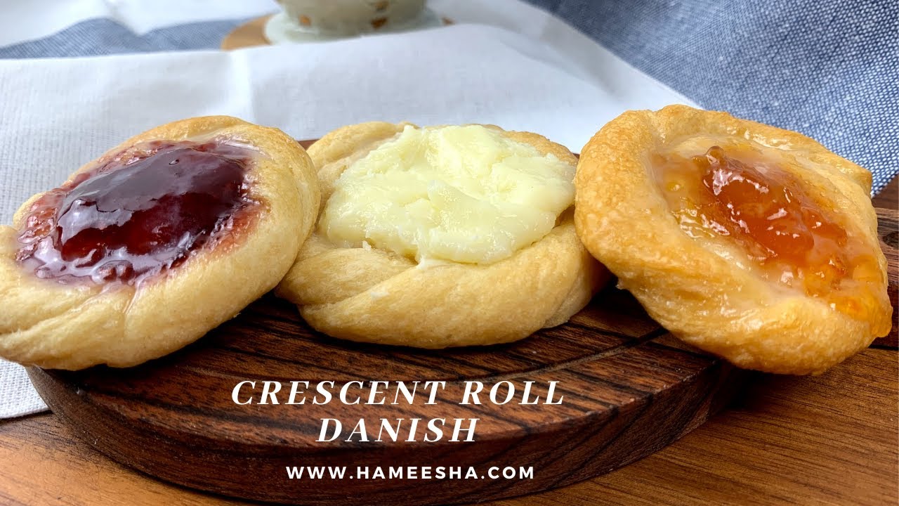 Crescent Roll Danish: Easiest Danish to make 🥐 | Cheese, Berry & Apricot | Hameesha